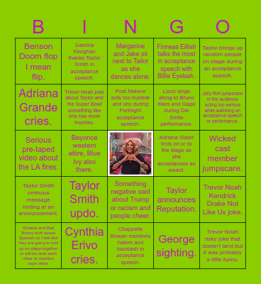 GRAMMY 25 Bingo Card