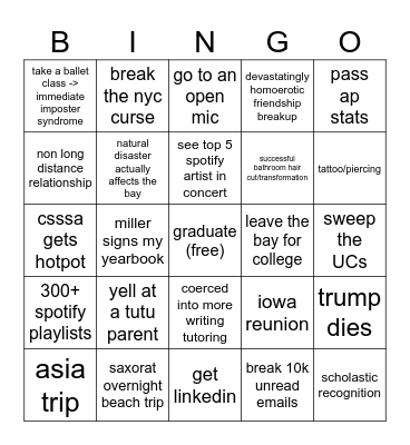 2025 bingo Card