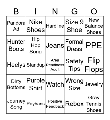 C-Returns Bingo Card