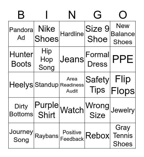 C-Returns Bingo Card