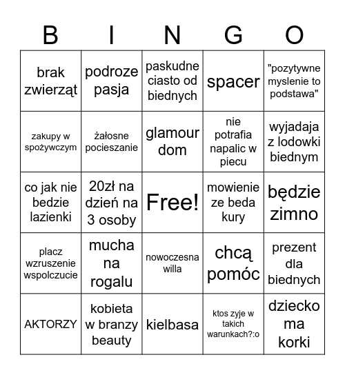 BOGATY DOM Bingo Card