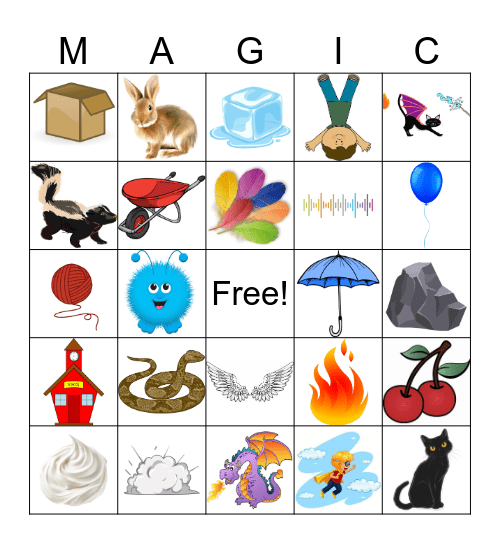 Upside Down Magic Bingo Card