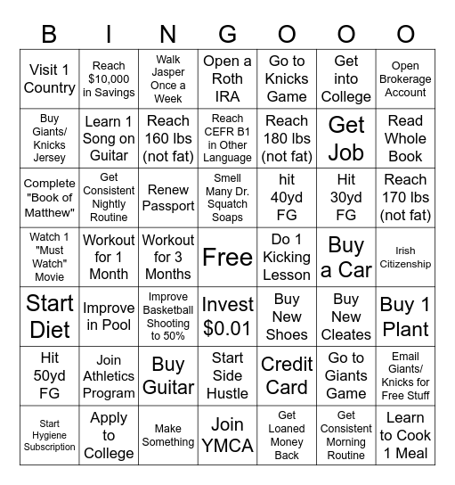 2025 Bingo Card
