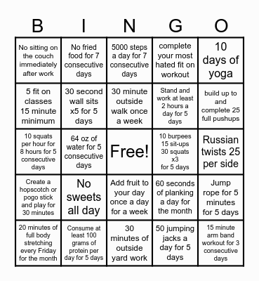 February 3rd through 28th Bingo Card