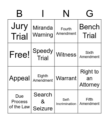 Module 2 Bingo Card