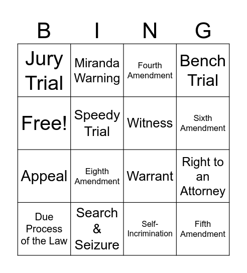 Module 2 Bingo Card