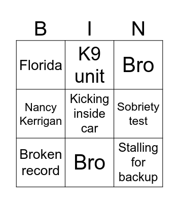 Blackout Bingo Card