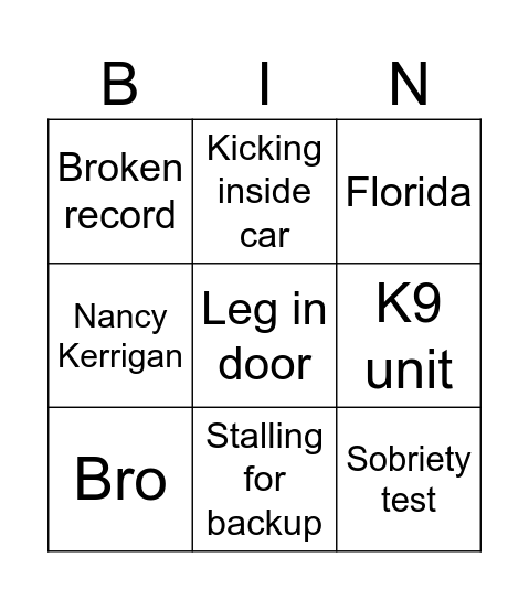 Blackout Bingo Card