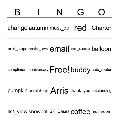 OSC Bingo Card