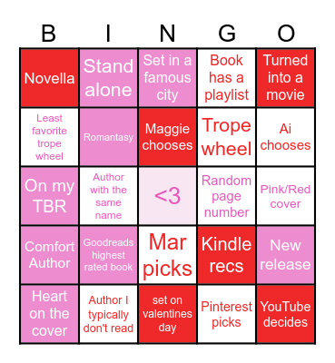 February TBR Bingo Card