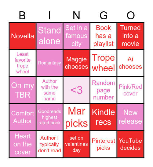 February TBR Bingo Card