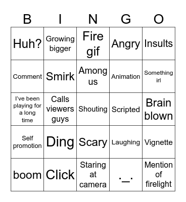 EYSTREEM bingo Card
