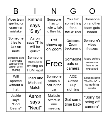 ACE Bingo Card