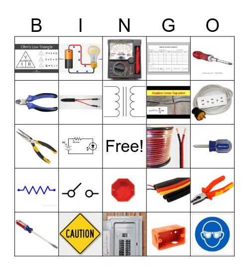 ELECTRICAL TOOLS AND MATERIALS Bingo Card