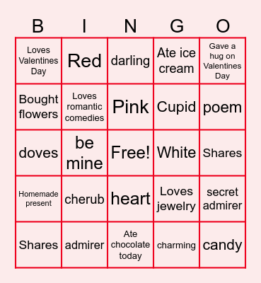 Kappa Kappa Galentines Bingo Card