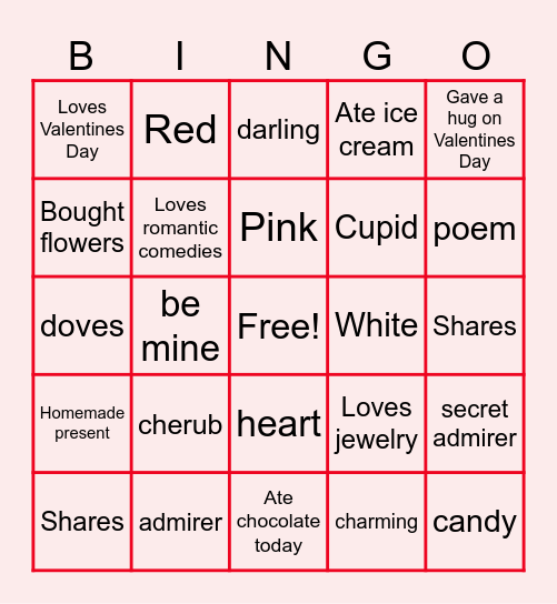 Kappa Kappa Galentines Bingo Card