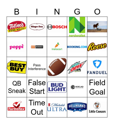 Super Bowl 2025 Bingo Card
