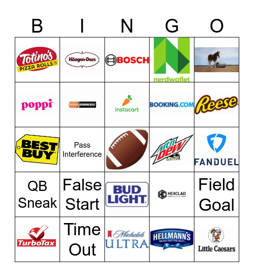 super bowl bingo free printable