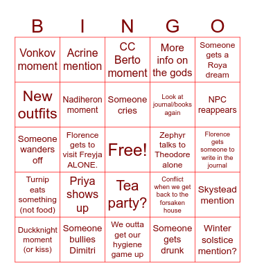Session 24 Bingo Card