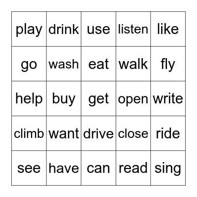 BINGO # 1 Bingo Card