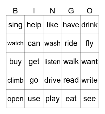 BINGO # 1 Bingo Card