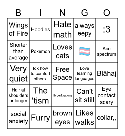 Rifty Bingo Card