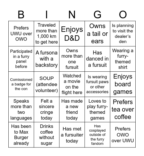 🐾 HOOMAN BINGO 🐾 Bingo Card