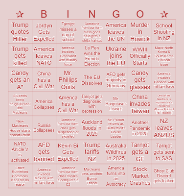 Candy & Tarnjot's 2025 BINGO Card Bingo Card