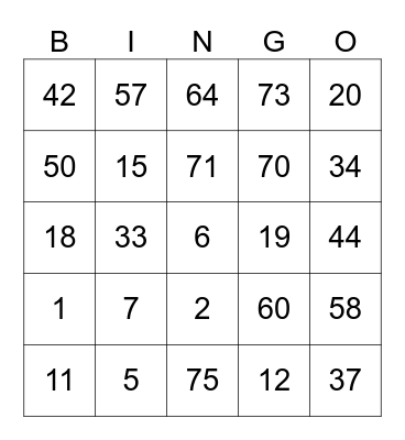 Khoirul’s Bingo Card