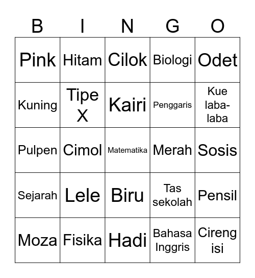 Lele’s! Bingo Card