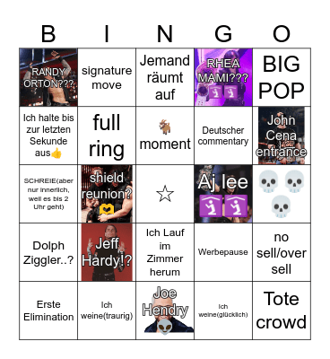 2025 ROYAL RUMBLE(ich wurde so fett gespoilert UND DAS 6 VERDAMMTE MAL) Bingo Card