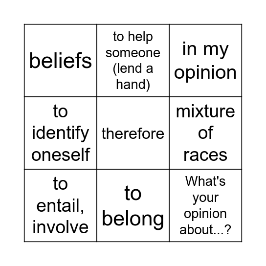 EC4 U3 ASD 3-4 Bingo Card