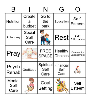 Self-Care Bingo Card