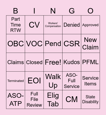 Fun Friday Huddle 02/07/2025 Bingo Card