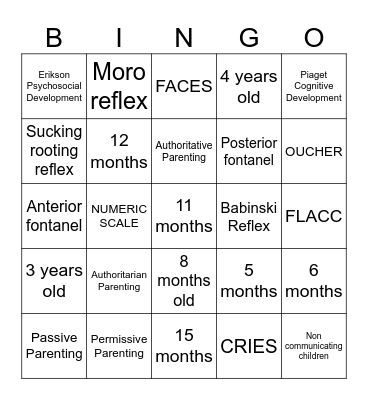 OB Bingo Card