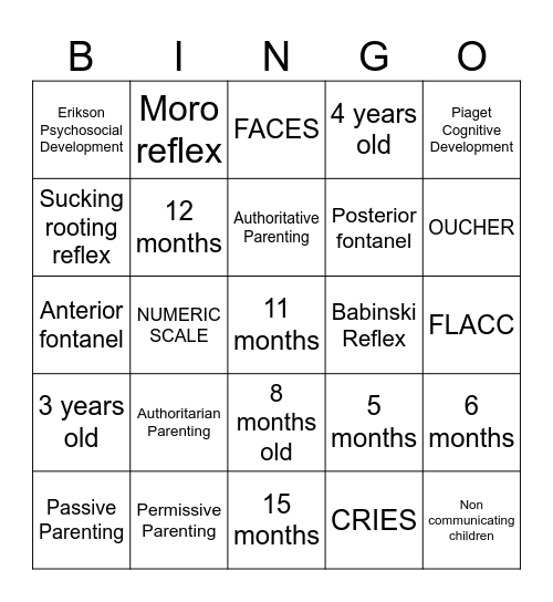 OB Bingo Card
