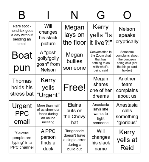 PPC Bingo Card