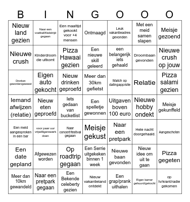 Bingo Jeady/Thijs/Jorn Bingo Card