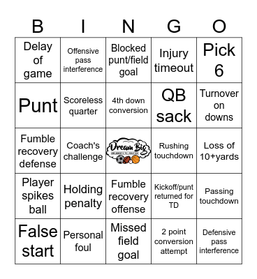 Football Bingo Card