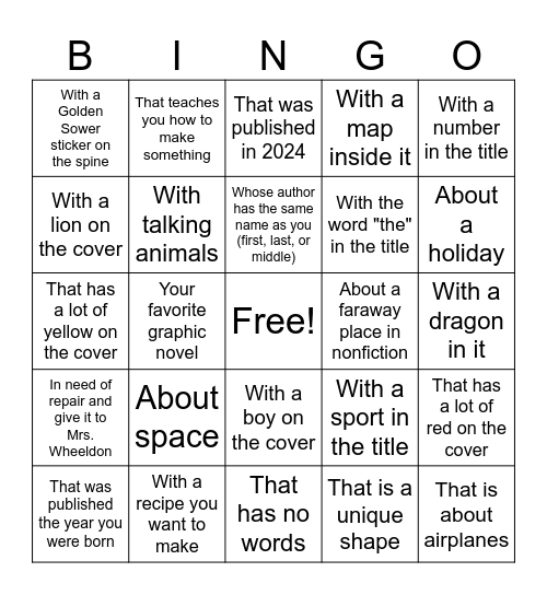 Find it for fun! Bingo Card