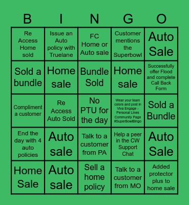 PL Super Bowl Bingo Card