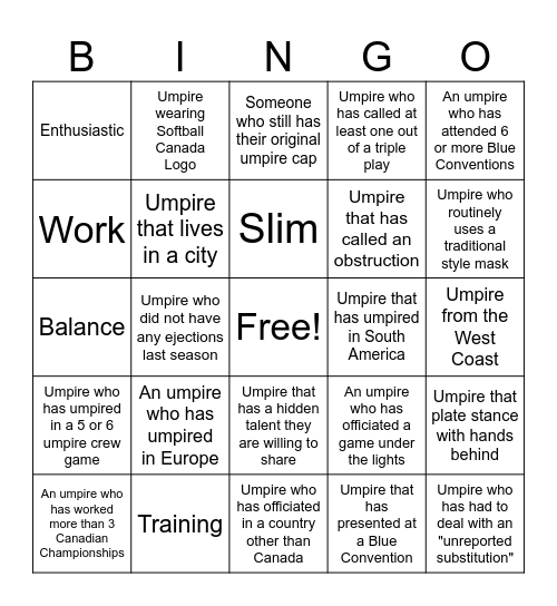 Blue Bingo #5 - EN Bingo Card