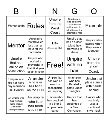 Blue Bingo #8 - EN Bingo Card