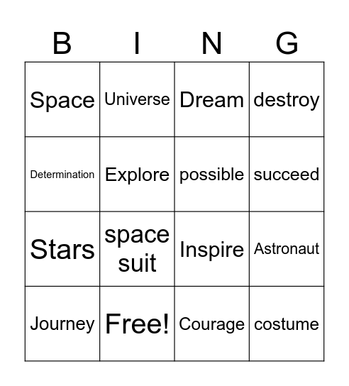 Mae Among The Stars Bingo Card