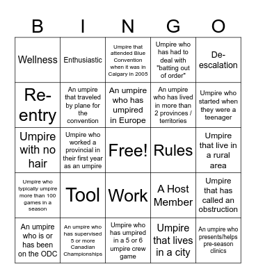 Blue Bingo #11 - EN Bingo Card