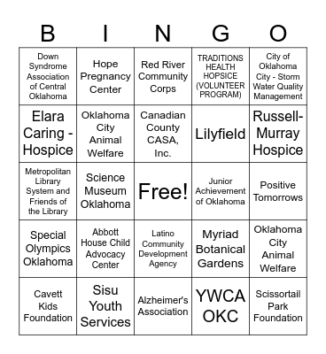 OCCC Job Fair Bingo Card