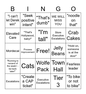 It's not Goodbye, it's see you Later Bingo Card