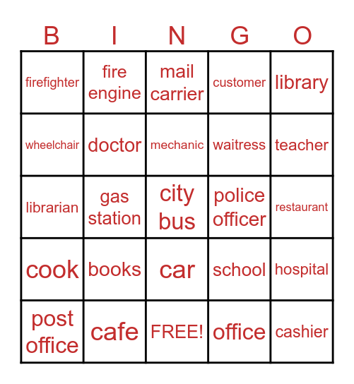 Community Bingo Card