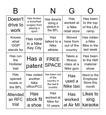 Find someone who... Bingo Card