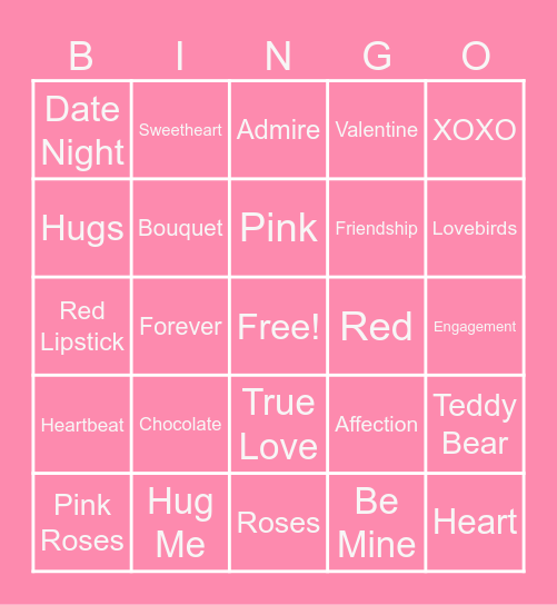 APU NOW VDAY BINGO Card